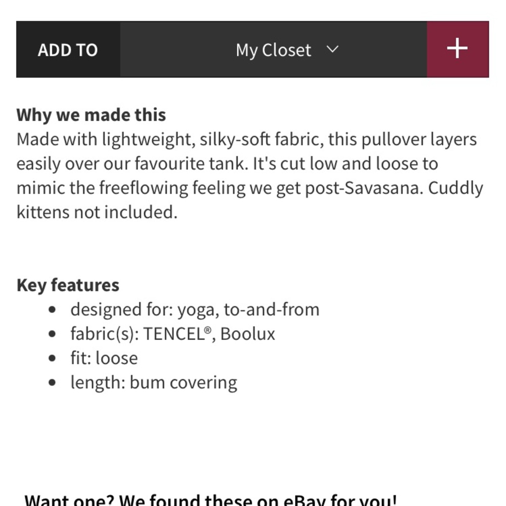 Lululemon Unity Pullover Size 2 - Picture 6 of 16